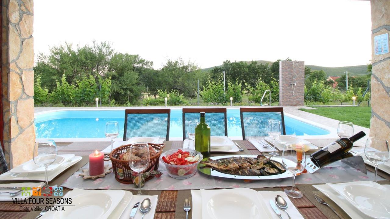 Villa Four Seasons, Heated Pool And 3 En-Suite Bathrooms Velika Cista  ภายนอก รูปภาพ