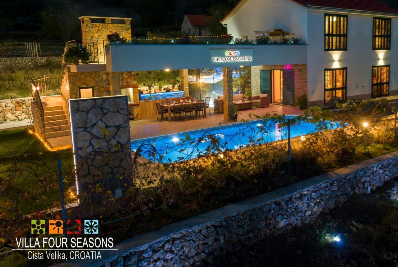 Villa Four Seasons, Heated Pool And 3 En-Suite Bathrooms Velika Cista  ภายนอก รูปภาพ